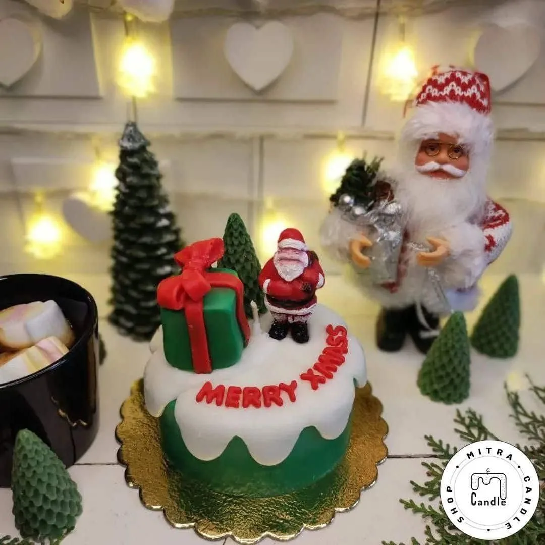 xmascake.1 شمع کیک کریسمسی - Image 1