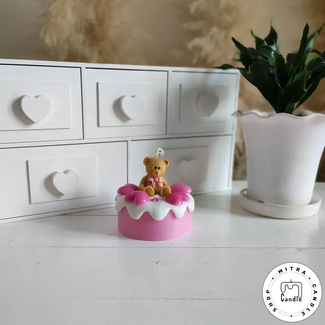 valentine-cake-candle.1 شمع کیک ولنتاین - Image 1