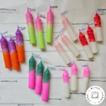 پک شمع قلمی مخمل - Image 6