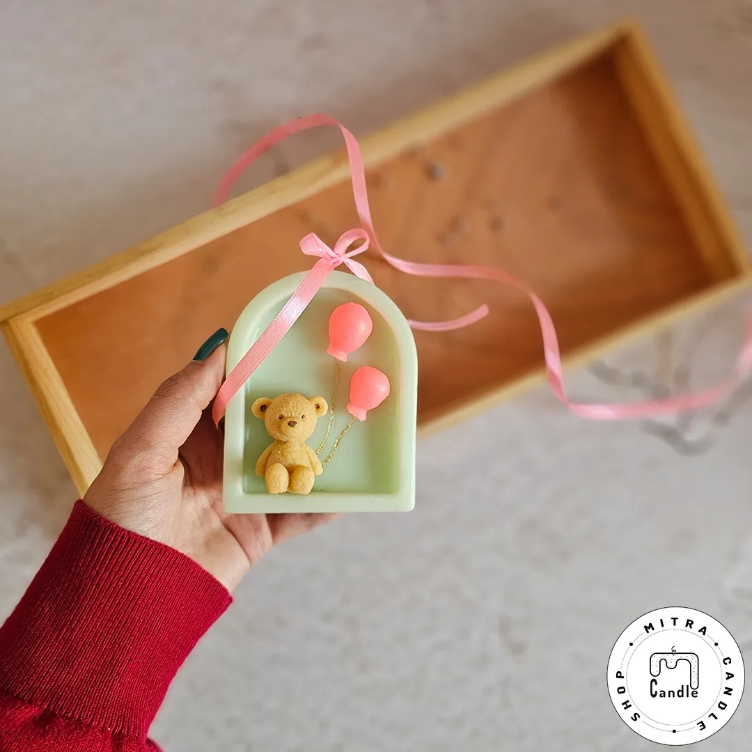 7 شمع طاقچه تدی بادکنکی - Image 1