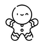 آدمک زنجبیلی - رنگ سفید کتان کد ۱