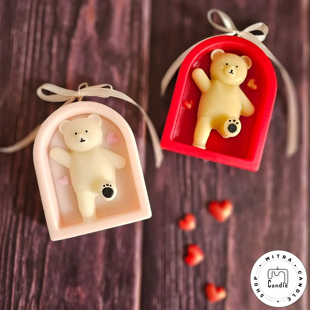 teddy niche candle.1 شمع طاقچه تدی - Image 1