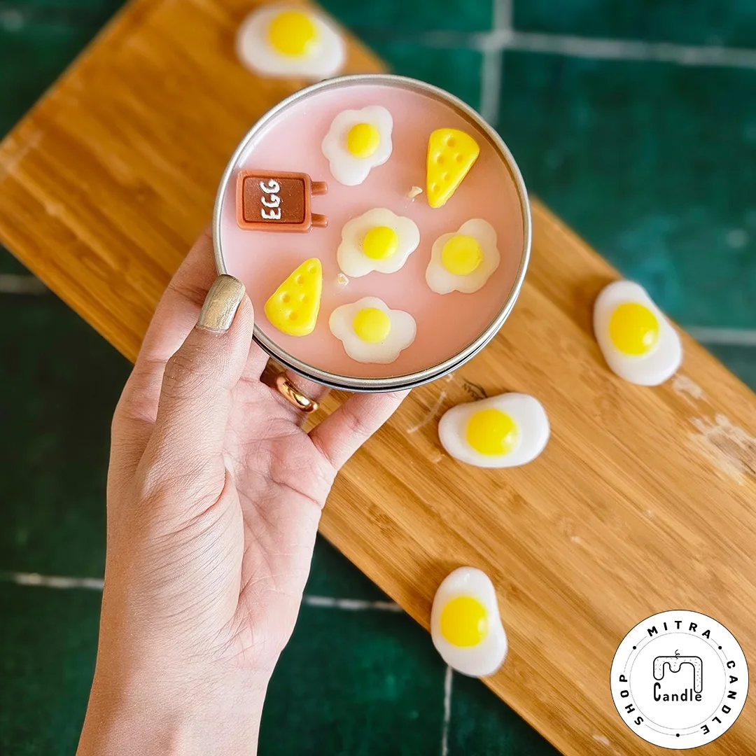 egg3 قوطی شمع نیمرو - Image 1