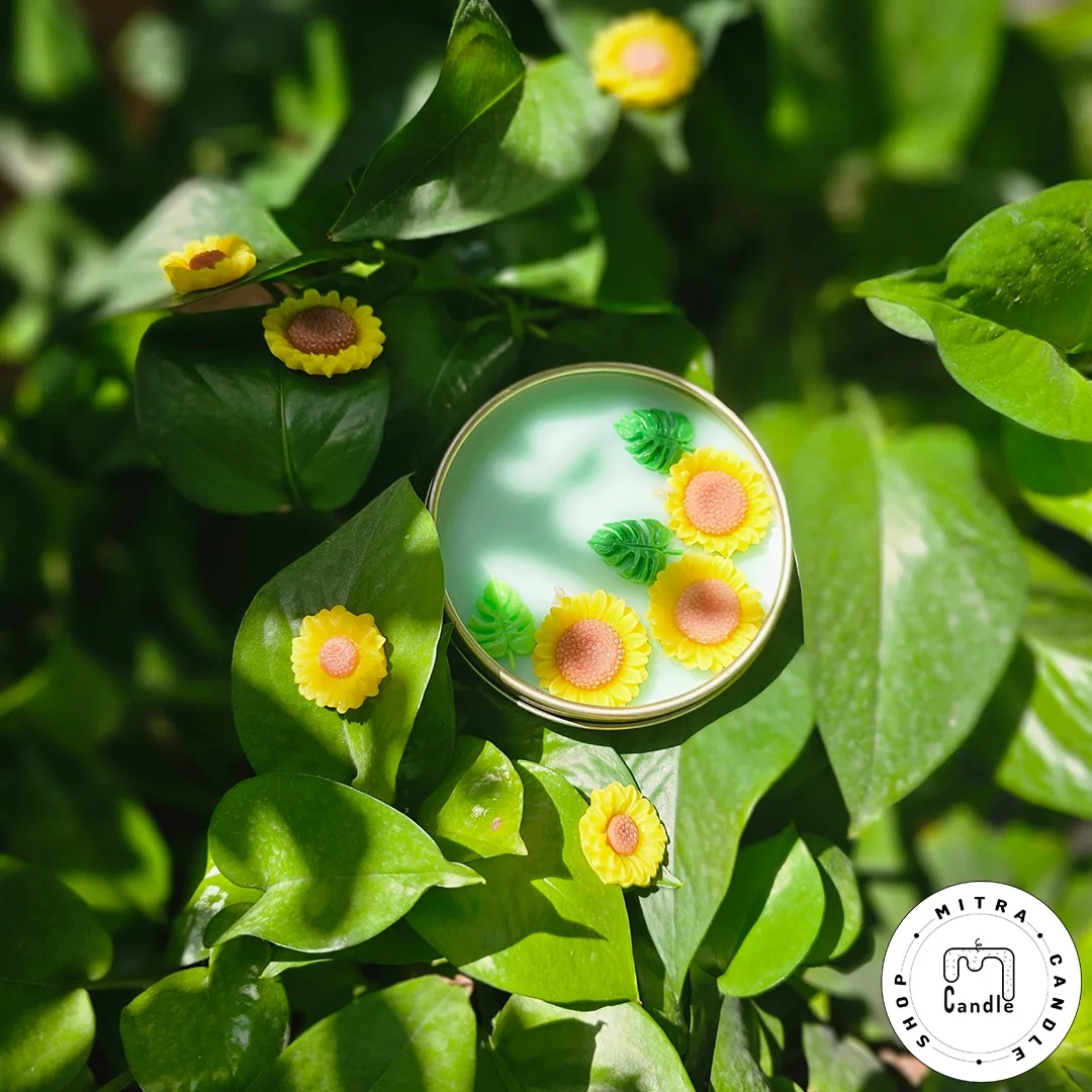 sunflower12 قوطی شمع گل آفتابگردون - Image 1