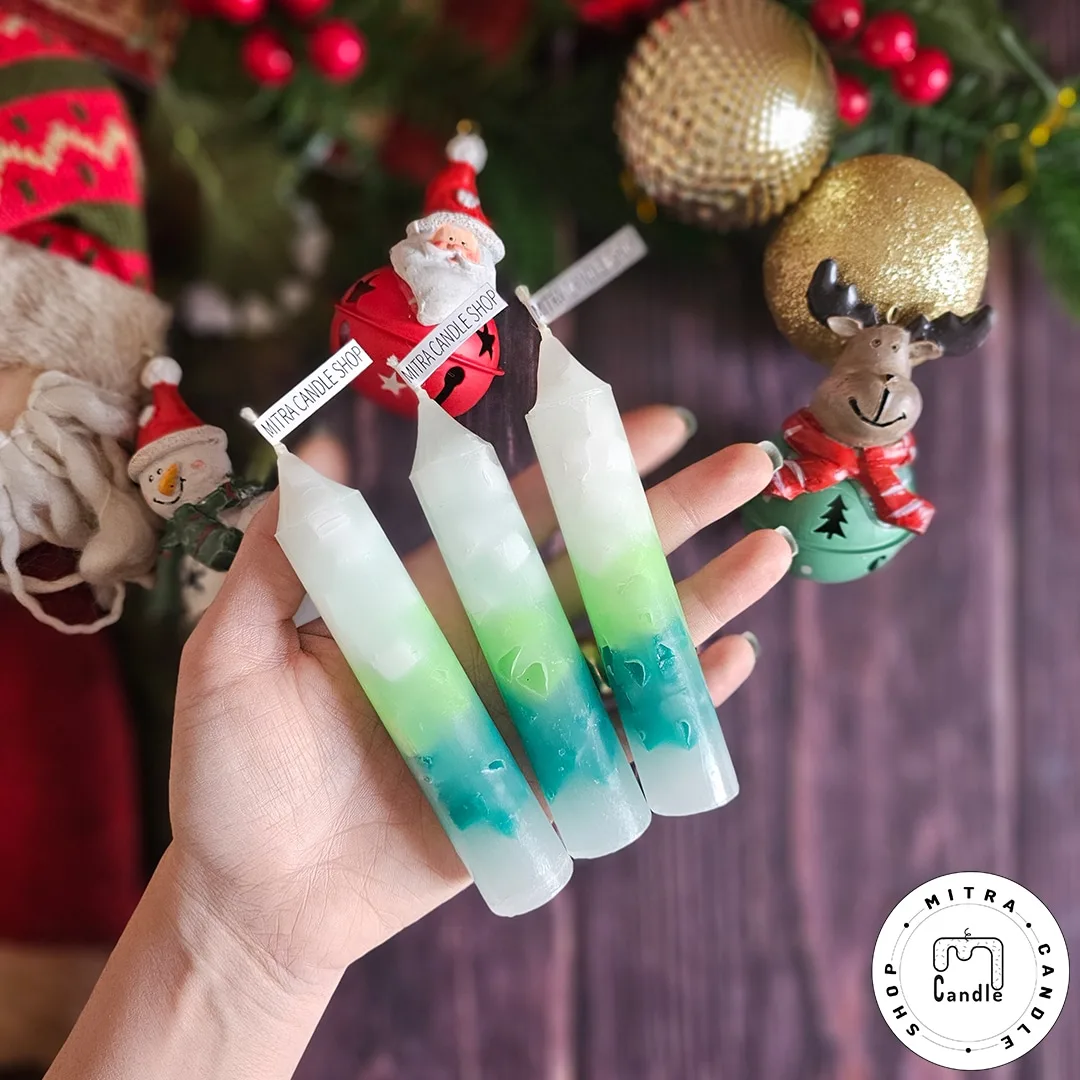 pastel icy pen candle.1 شمع قلمی یخی پاستیلی - Image 1