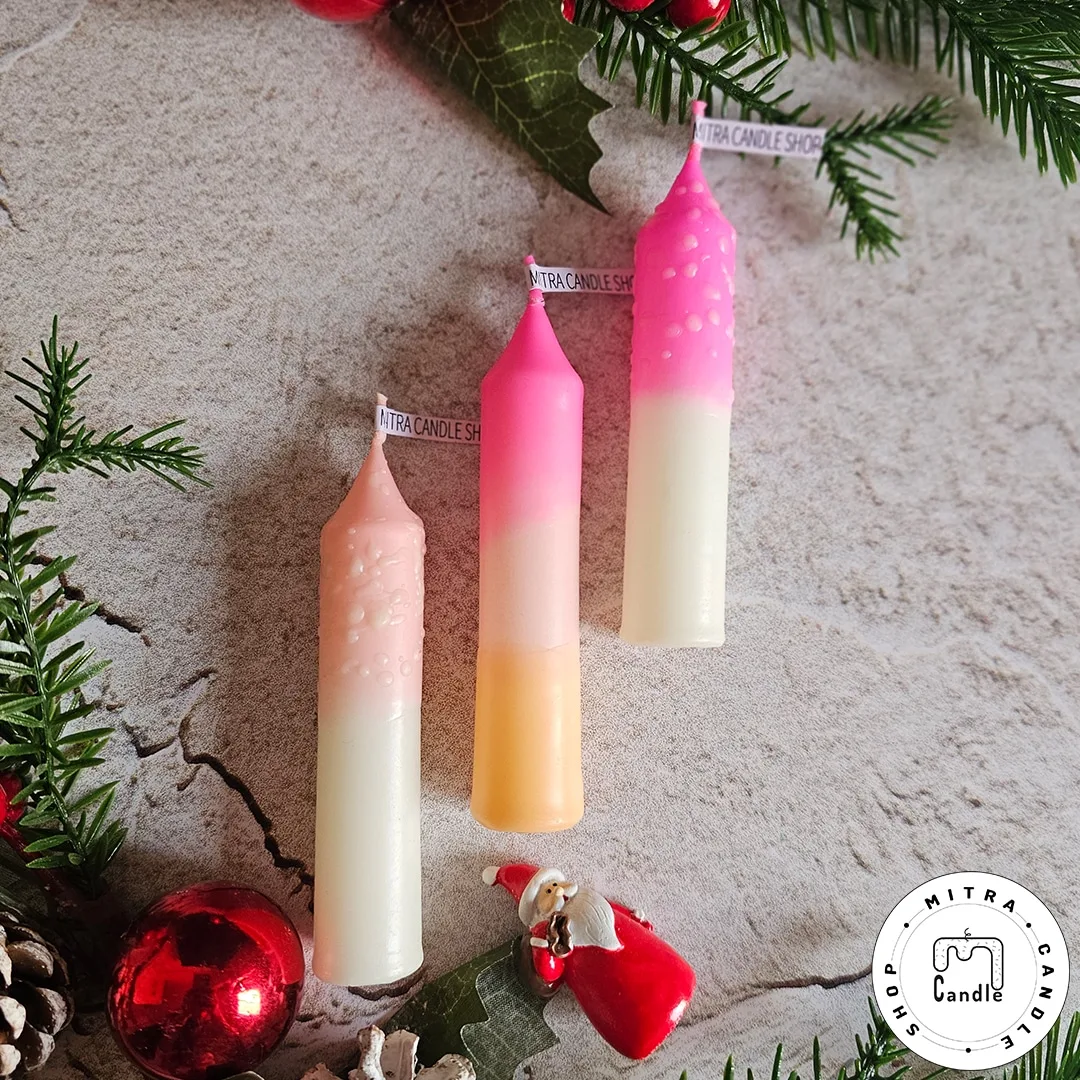 candy velvet.1 پک شمع قلمی مخمل کندی - Image 1