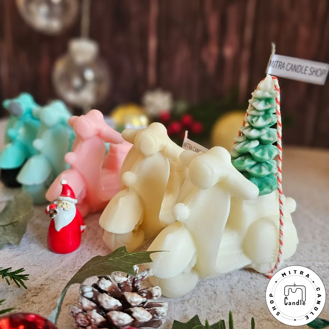 vespa candle.1 شمع وسپای کریسمس - Image 1