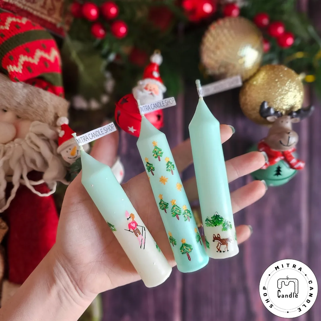 winter pen candle.1 پک شمع قلمی کوهستان - Image 1