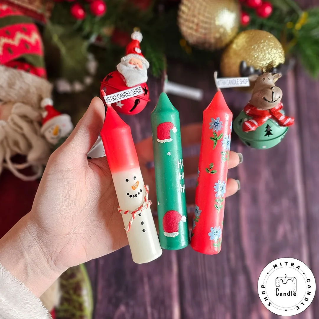 xmass pen candle.1 پک شمع قلمی هدیه اولاف - Image 1
