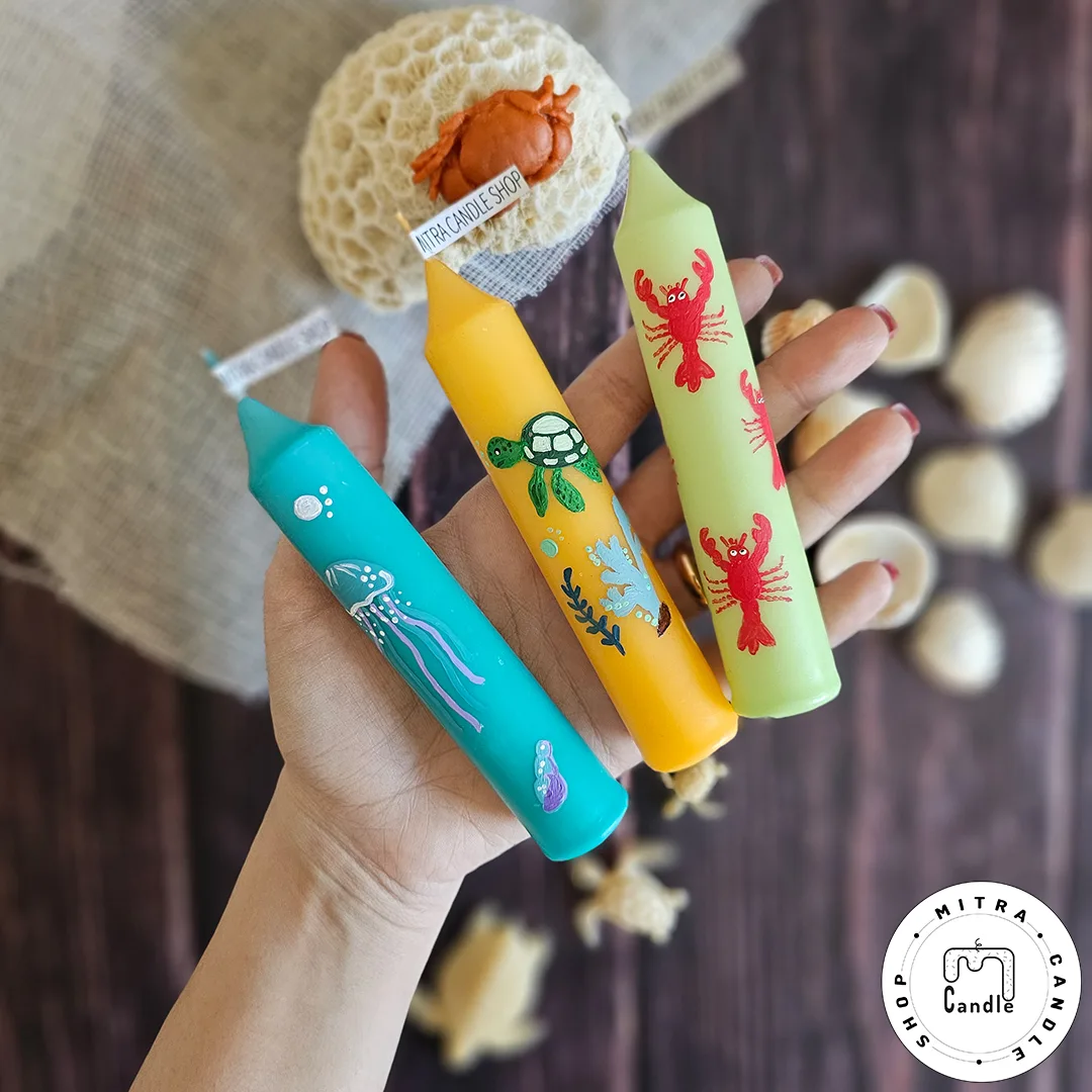 blue friends.5 پک شمع قلمی دوستان آبی - Image 1