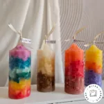 شمع استوانه رنگین کمونی - Image 4