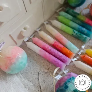 شمع قلمی رنگین کمونی