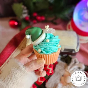 شمع کاپ کیک کلاه بابانوئل