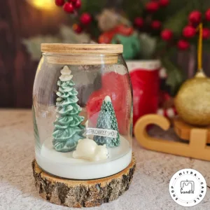 شمع حباب جنگل برفی