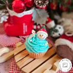 شمع کاپ کیک آدم برفی - Image 5