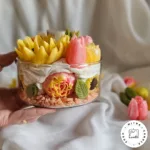 شمع لیوانی گل های بهاری - Image 3